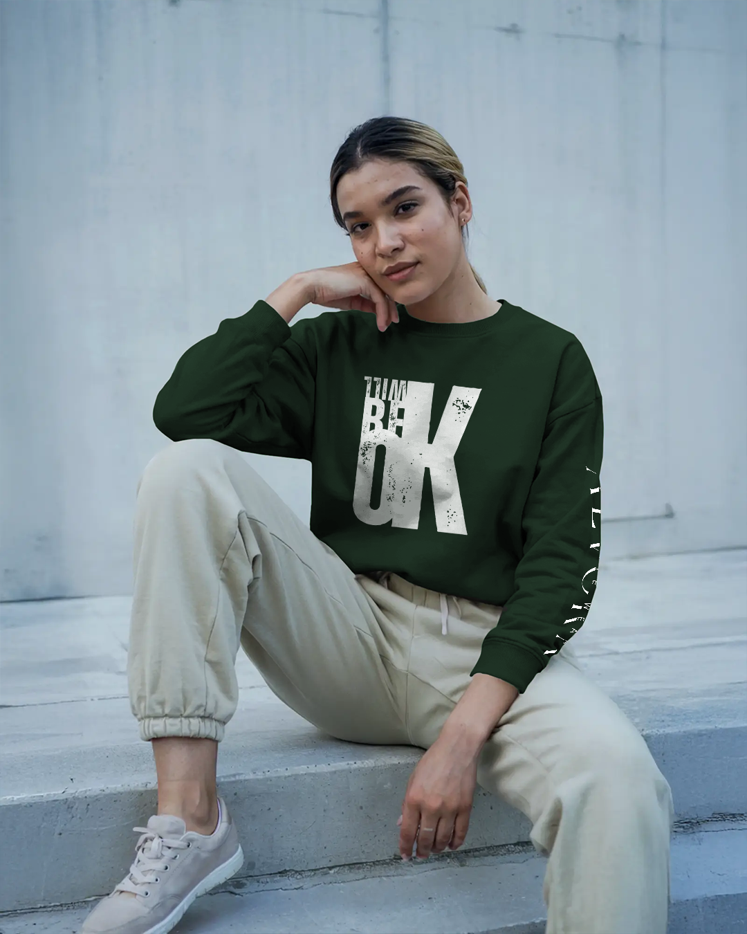 Will Be OK Graphic Dark Sweatshirt – Unisex Streetwear by Alvora
