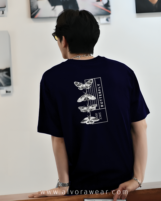 Vintage Butterflies  Dark Edition Soft Style Cotton - T-Shirt by Alvora