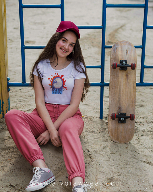 Definitely Kitty Crop Tee for Women
