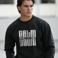 Calm Down Graphic Premium Unisex Sweatshirt Dark by Alvora