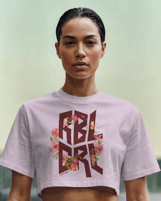 RBL Floral Crop Tee – Bold Street Graphic Crop Top by Alvora