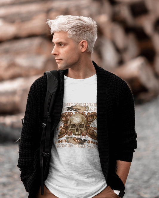 Limited Edition Skull Graphic Tee Unisex Heavy Cotton by Alvora