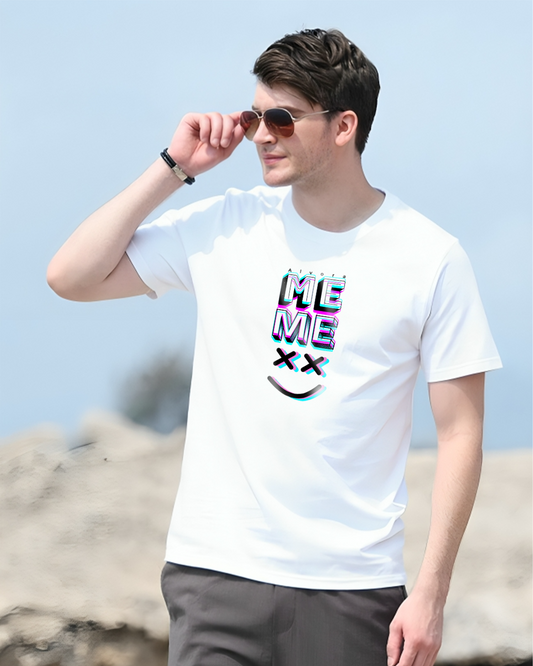 Always Me Smiley Graphic Tee for Fun & Casual Everyday Style Unisex Softstyle T-Shirt