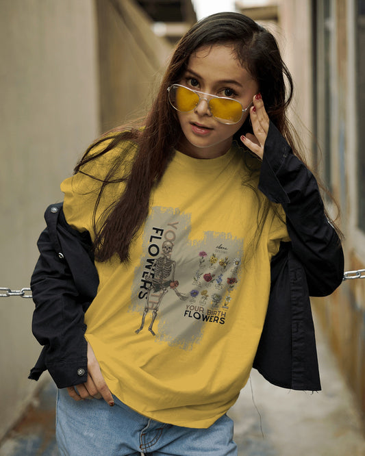 Skeleton Unisex Heavy Cotton DTF Graphic Tee by Alvora